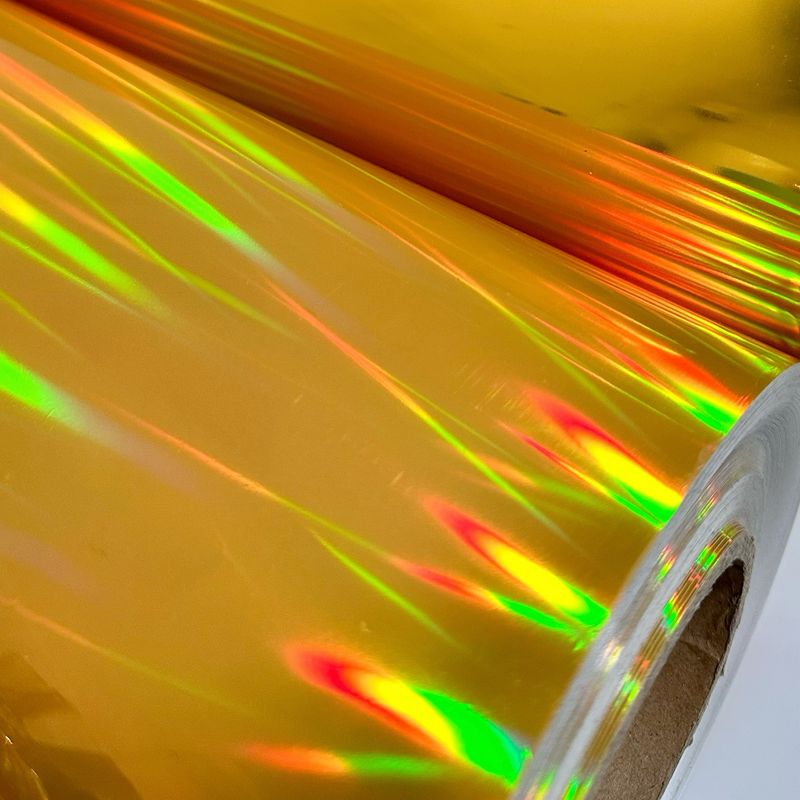 Vinil Adhesivo Dorado Holográfico
