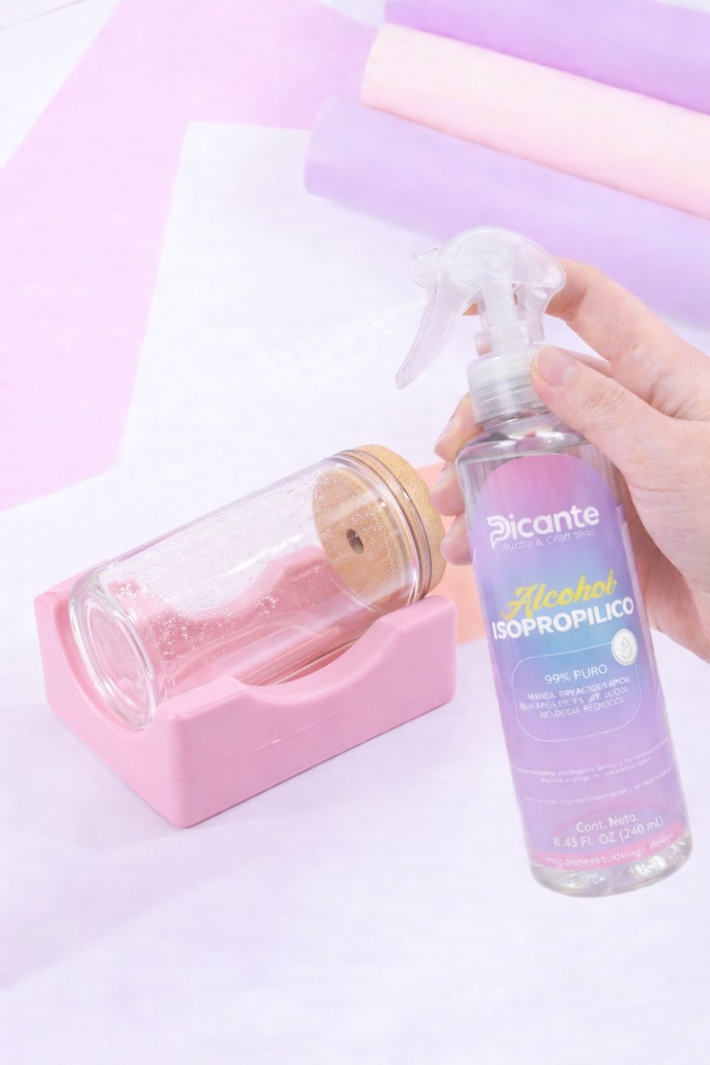 Frasco de Alcohol Isopropílico 240 ML/8 ONZ con atomizador