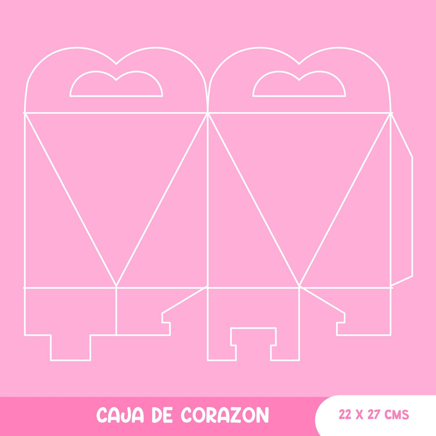 Troquel diseño Caja de Corazón