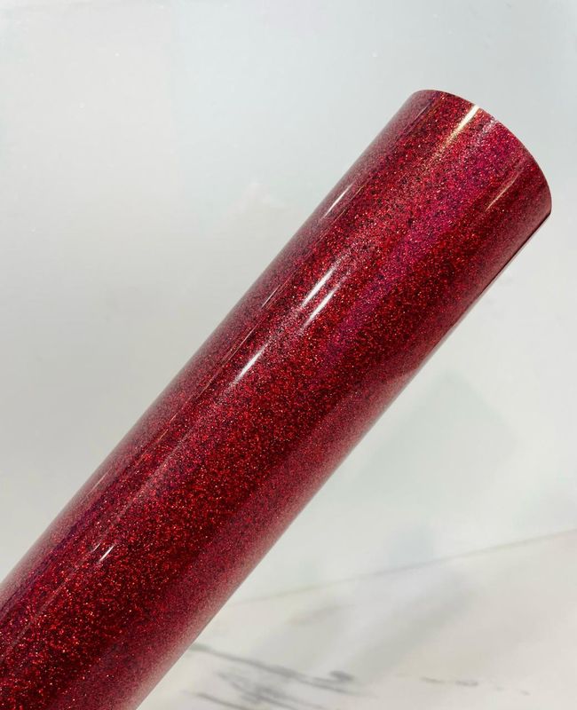 Vinil Textil Glitter Red Dark