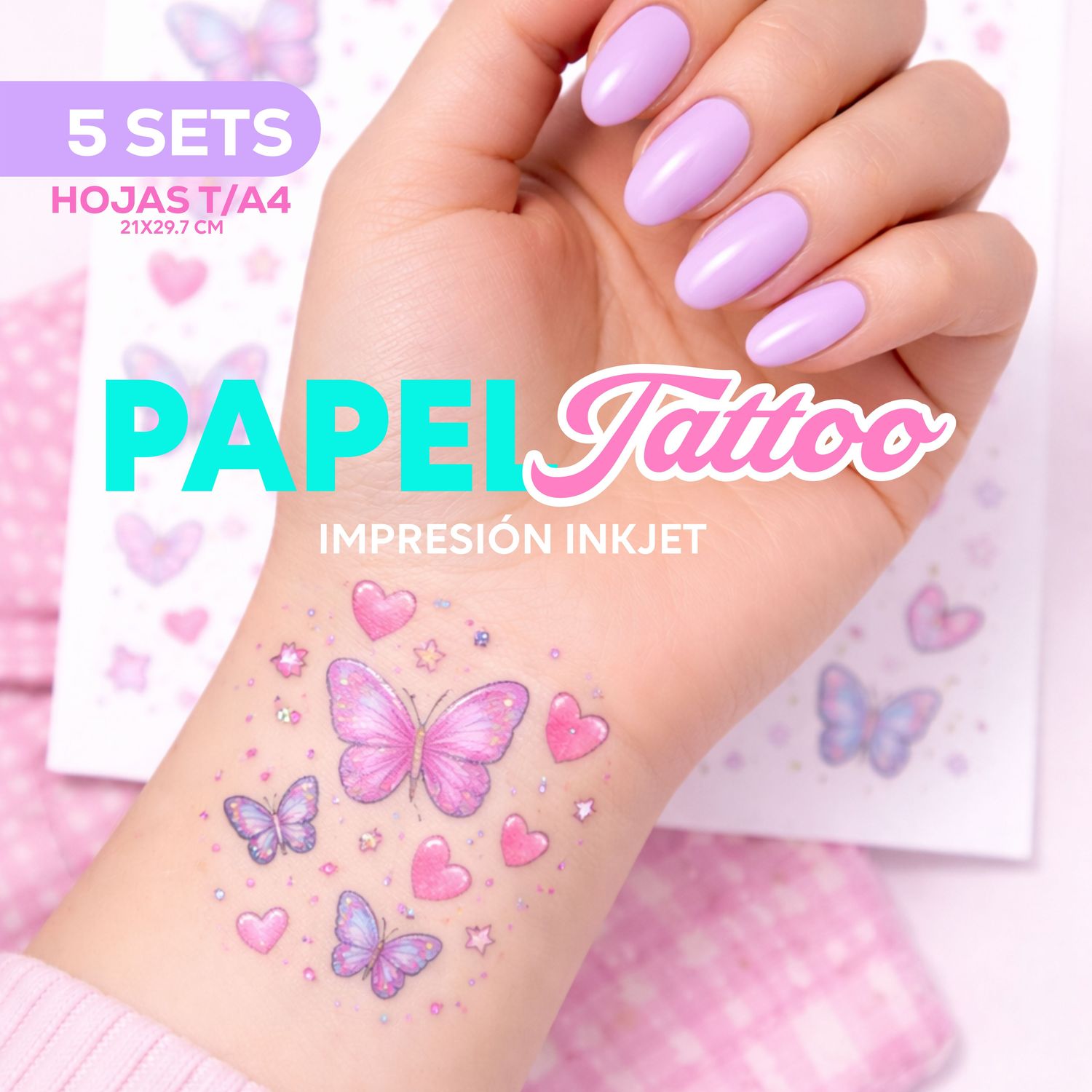 Papel Tattoo Impresión Inkjet 5 SETS