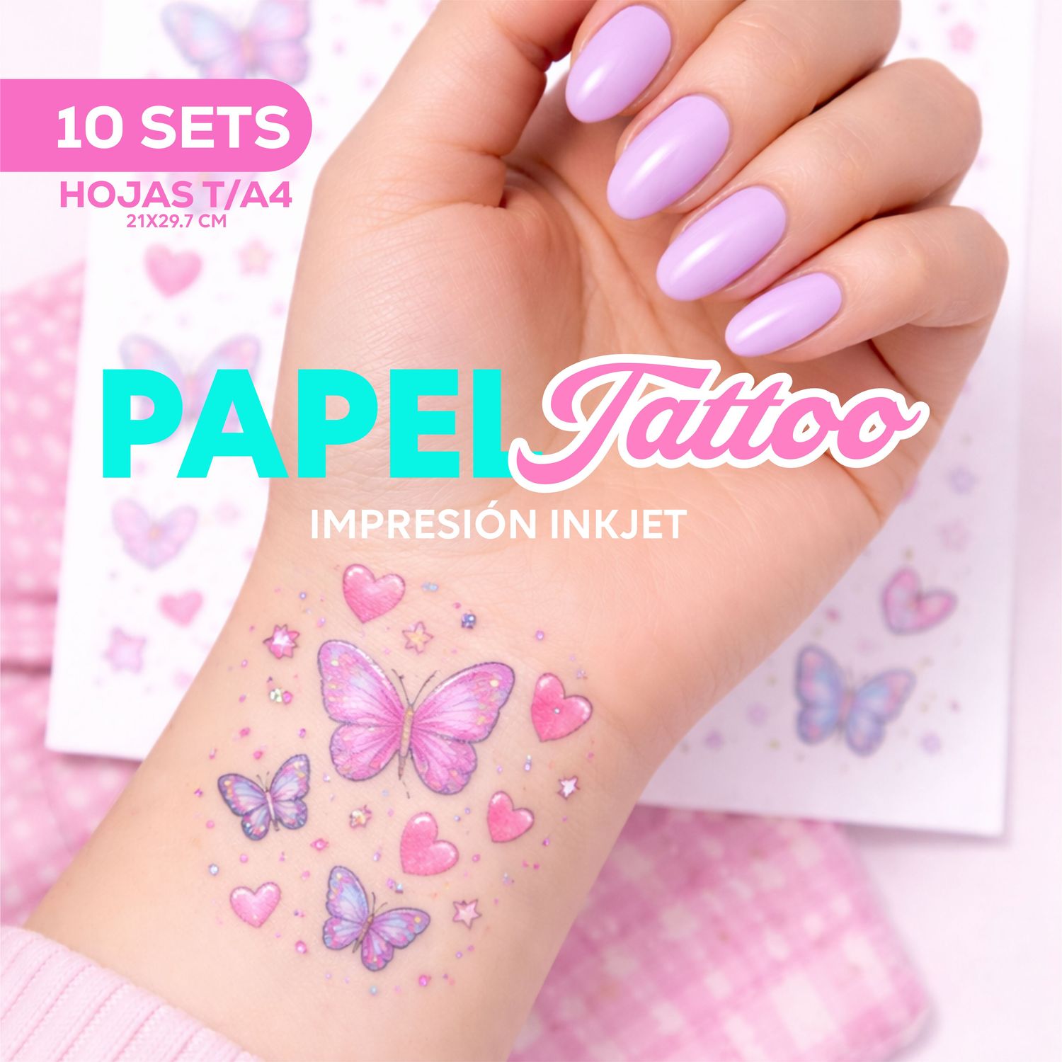 Papel Tattoo Impresión Inkjet 10 SETS