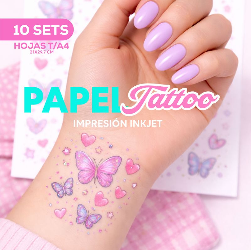 Papel Tattoo Impresión Inkjet 10 SETS