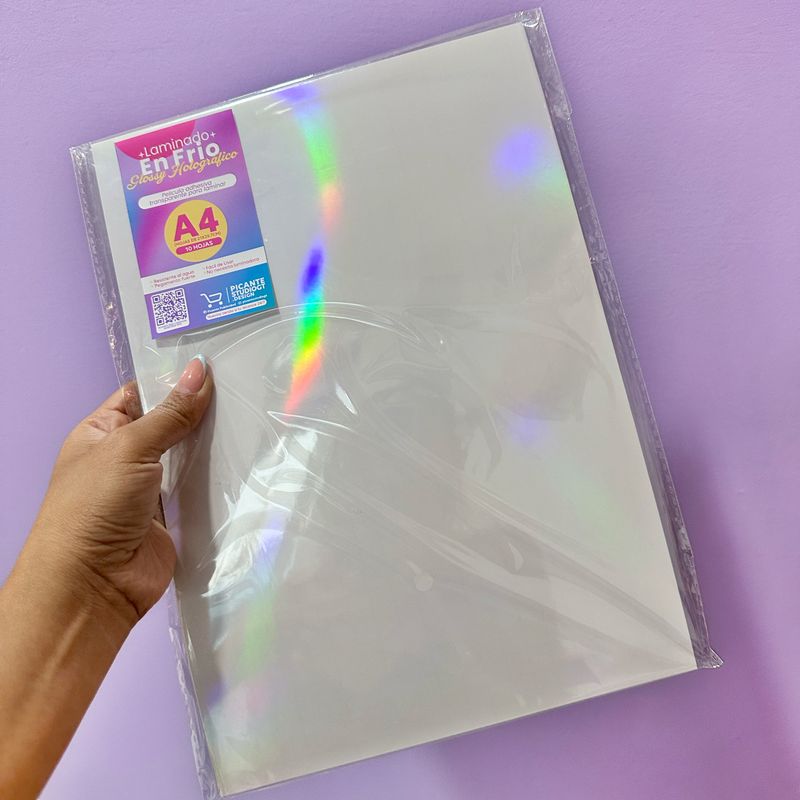 Laminado en Frio Glossy Holográfico T/A4 10 Hojas