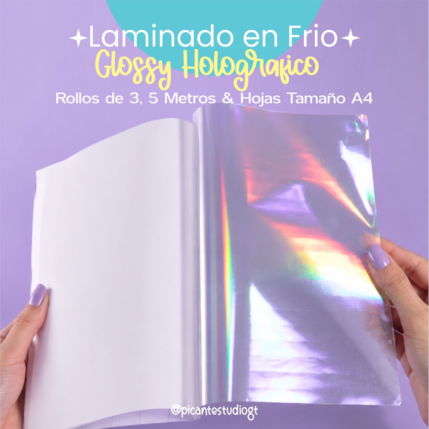 Laminado en Frio Glossy Holográfico T/A4 10 Hojas