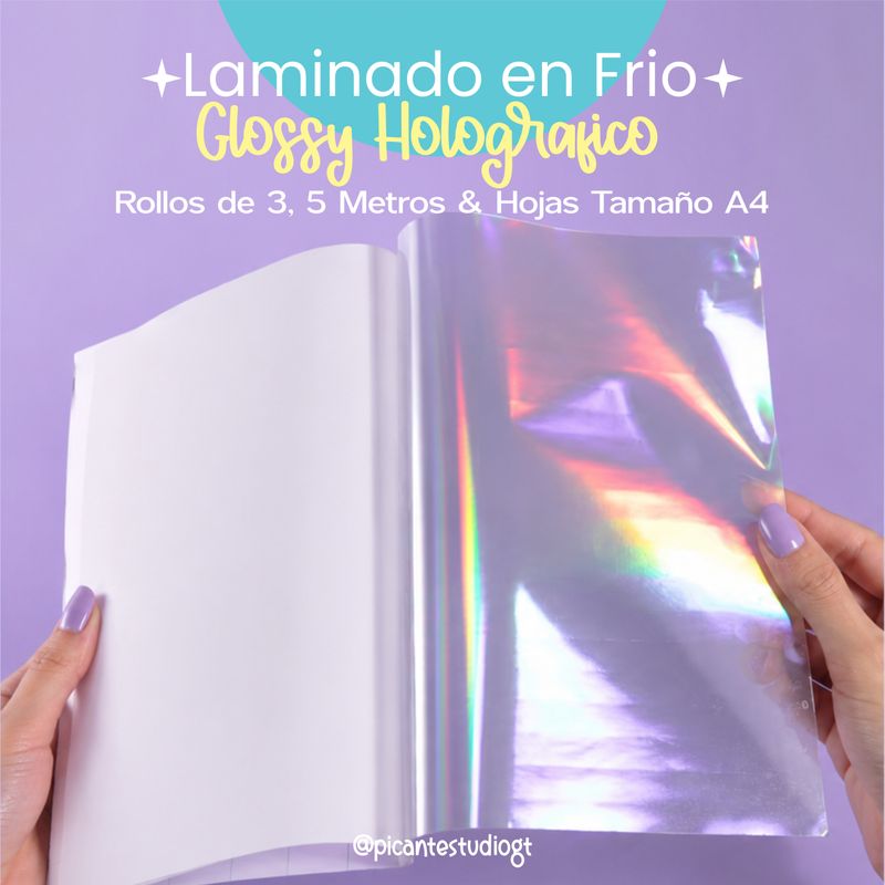 Laminado en Frio Glossy Holográfico T/A4 10 Hojas