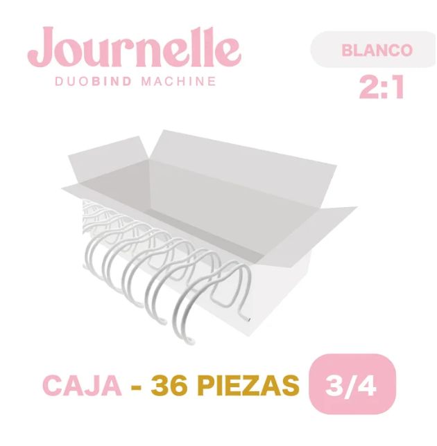 CAJA ESPIRALES BLANCOS 3/4 '' 36 PZ