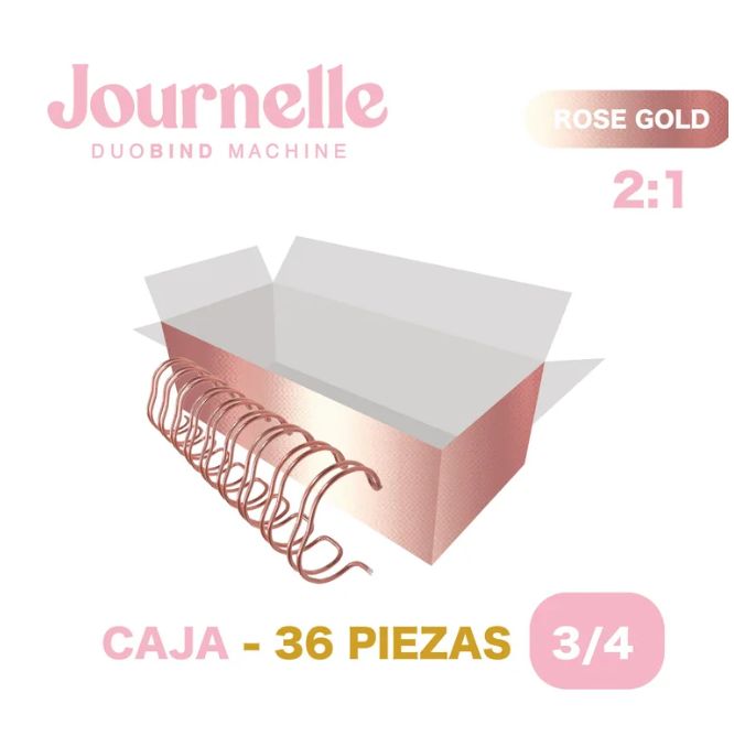 CAJA ESPIRALES ROSE GOLD 3/4 '' 36 PZ