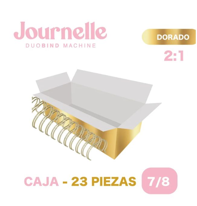 CAJA ESPIRALES DORADOS 7/8 '' 23 PZ
