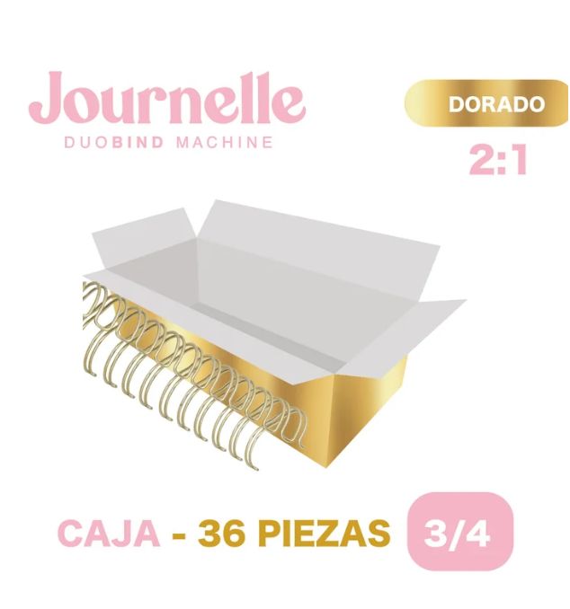 CAJA ESPIRALES DORADOS 3/4 '' 36 PZ