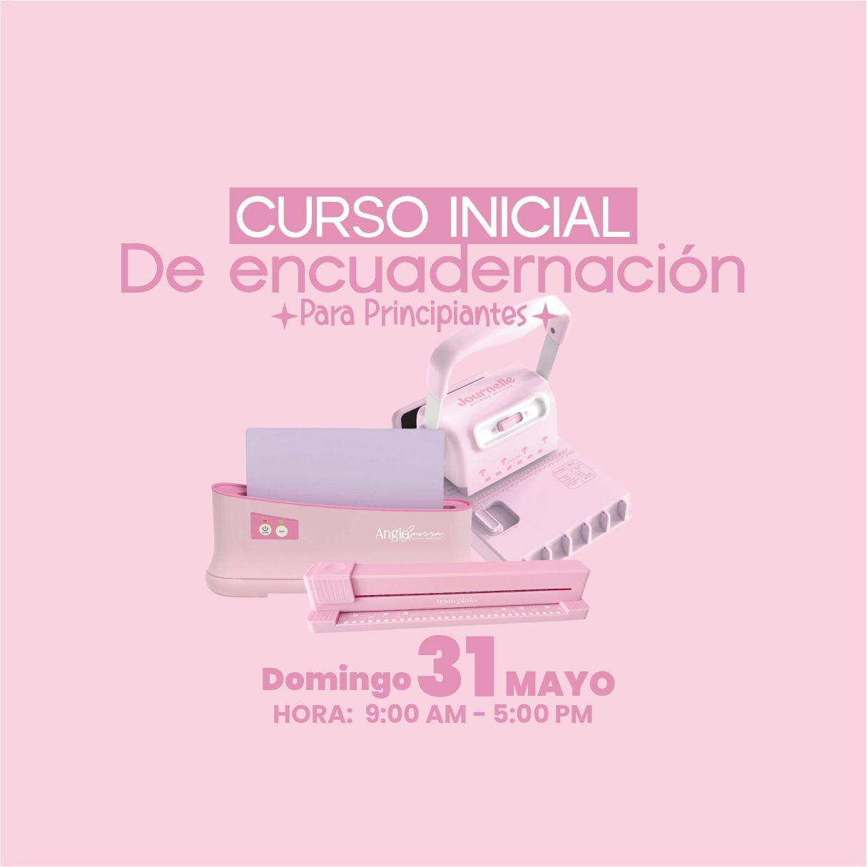Curso inicial de Encuadernación 31 de Mayo