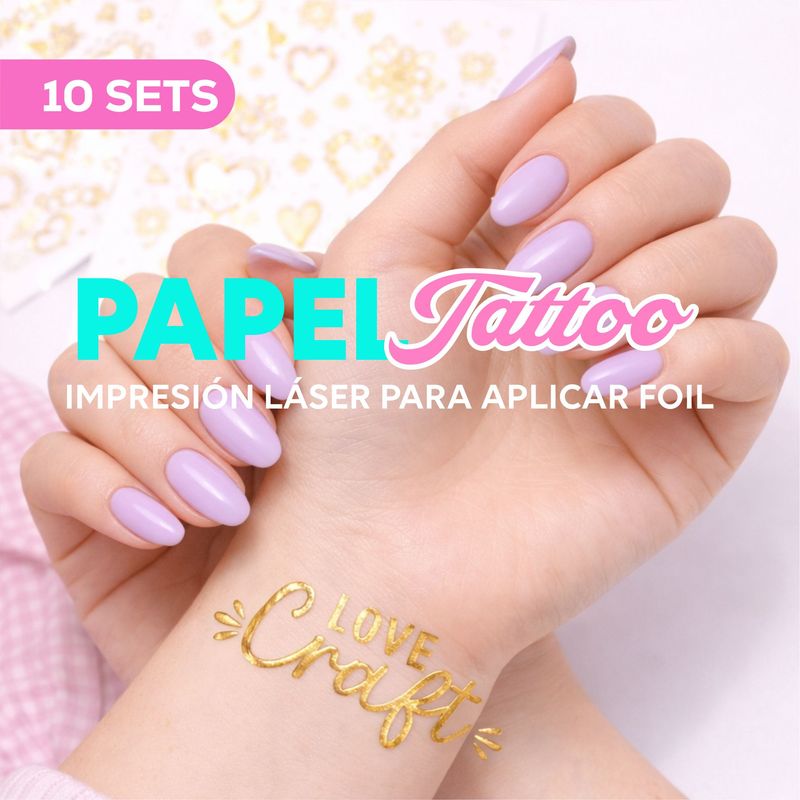 Papel Tattoo Impresión Láser para FOIL  10 SETS