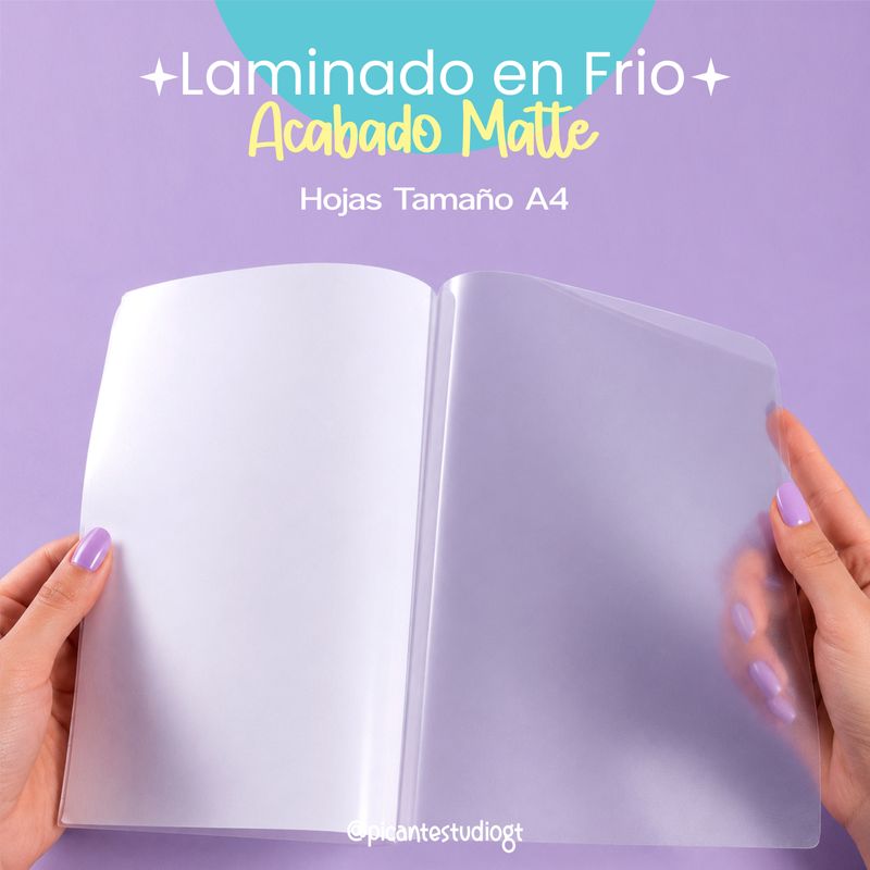 Laminado en Frio Matte T/A4 10 HOJAS