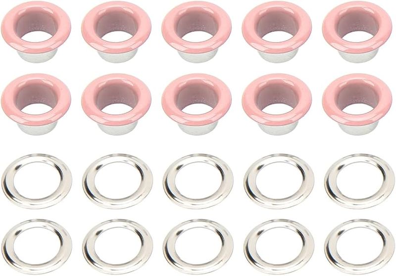 Eyelets Color Baby Pink con arandelas 50 Pzs