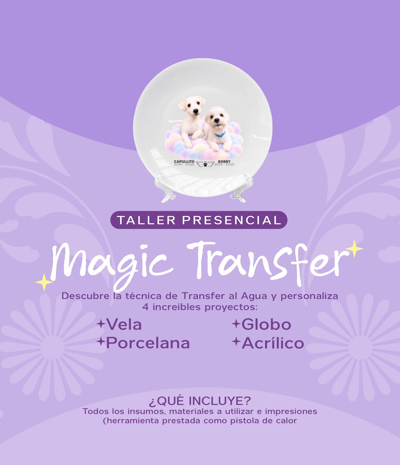 Taller Magic Transfer CIUDAD CAPITAL SABADO 24 DE OCTUBRE