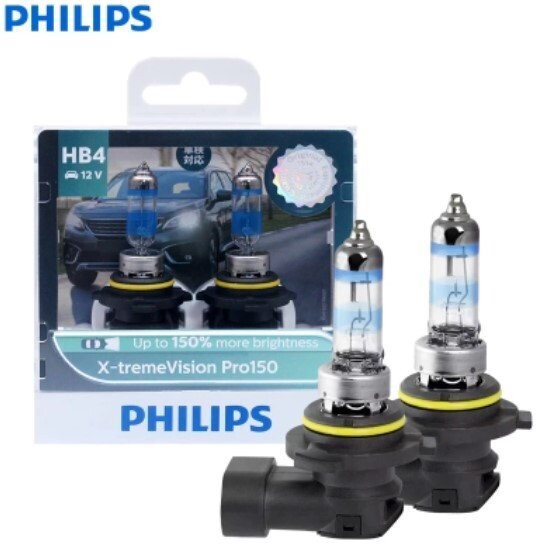 Philips Pro150 9006 HB4 12V 51W +150% Bright Light Halogen Headlight Car Fog Bulbs ECE Auto Lamp 9006XVPro150 Pair