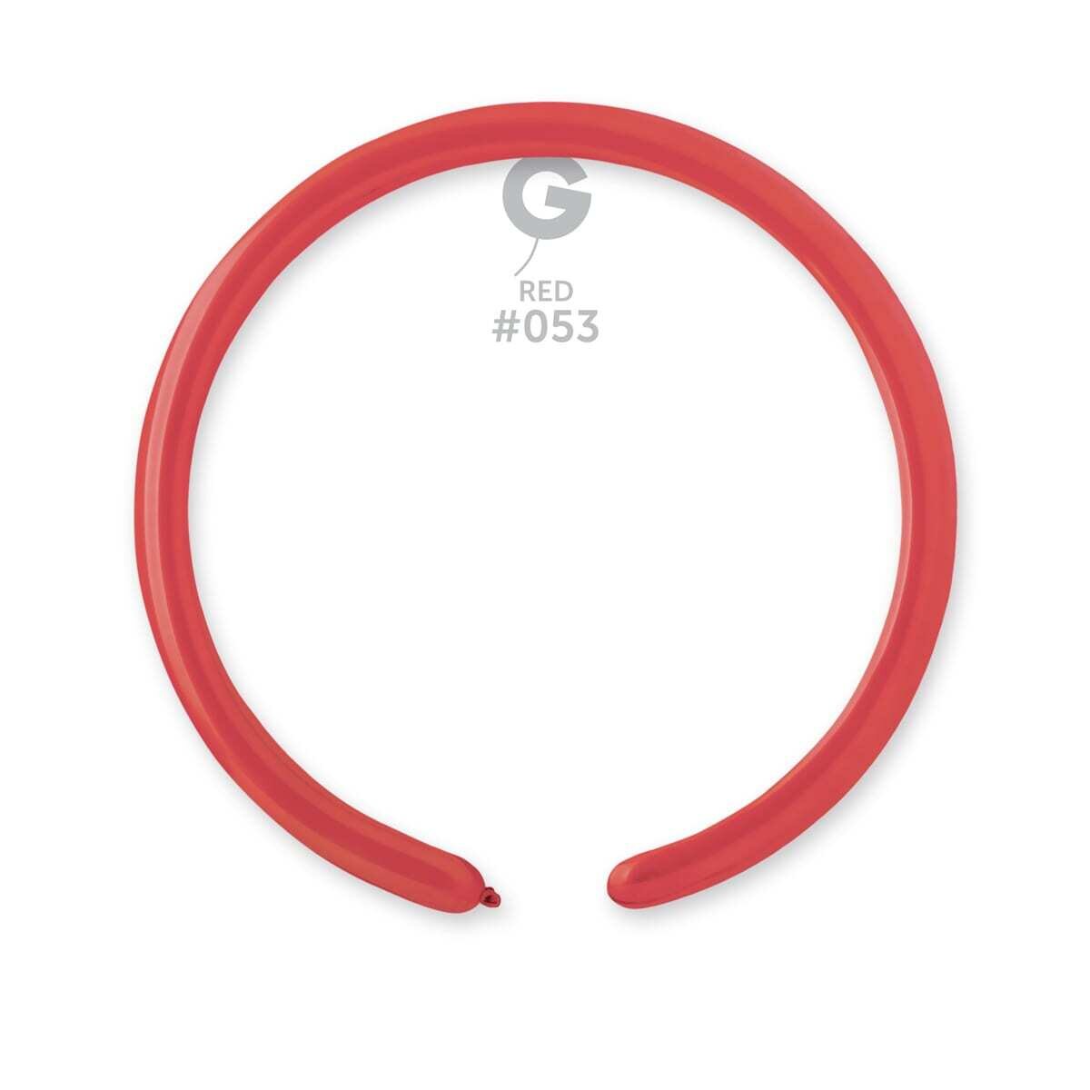 DM2: #053 1in Gemar Metal Red Latex Balloons - 50 pieces