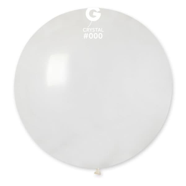 G30: #000 31in Gemar Crystal Clear Latex Balloon - 1 piece