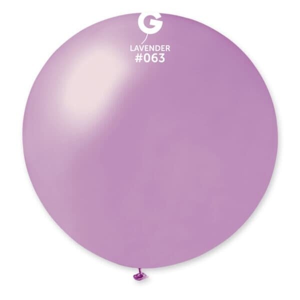 GM30: #063 31in Gemar Metal Lavender Latex Balloon - 1 Piece