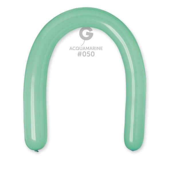 D6: #050 3in Gemar Standard Acquamarine Latex Balloons - 50 pieces