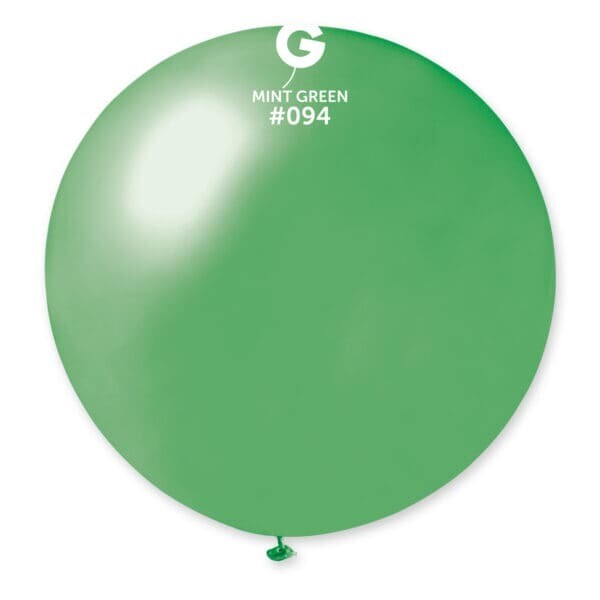 GM30: #094 31in Gemar Metal Mint Green Latex Balloon - 1 Piece