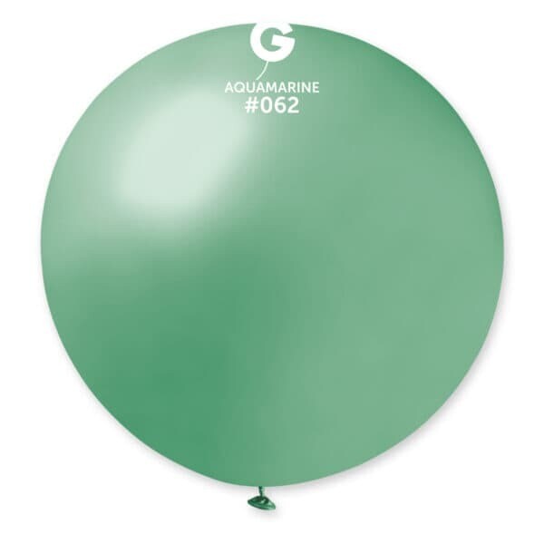 GM30: #062 31in Gemar Metal Acquamarine Latex Balloon - 1 piece