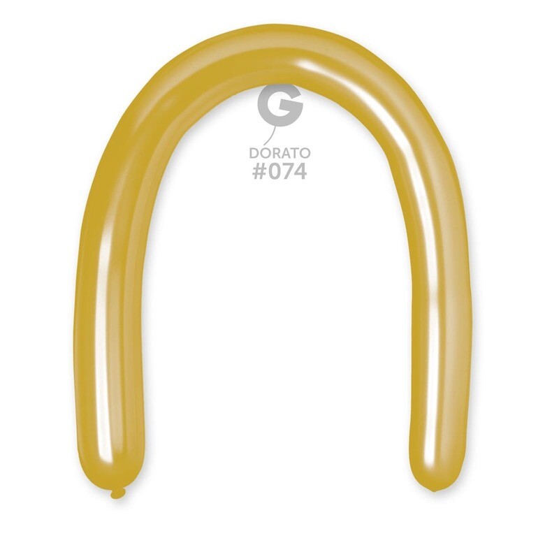 DM6: #074 3in Gemar Metal Dorato Latex Balloons - 50 pieces