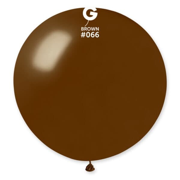 GM30: #066 31in Gemar Metal Brown Latex Balloon - 1 piece