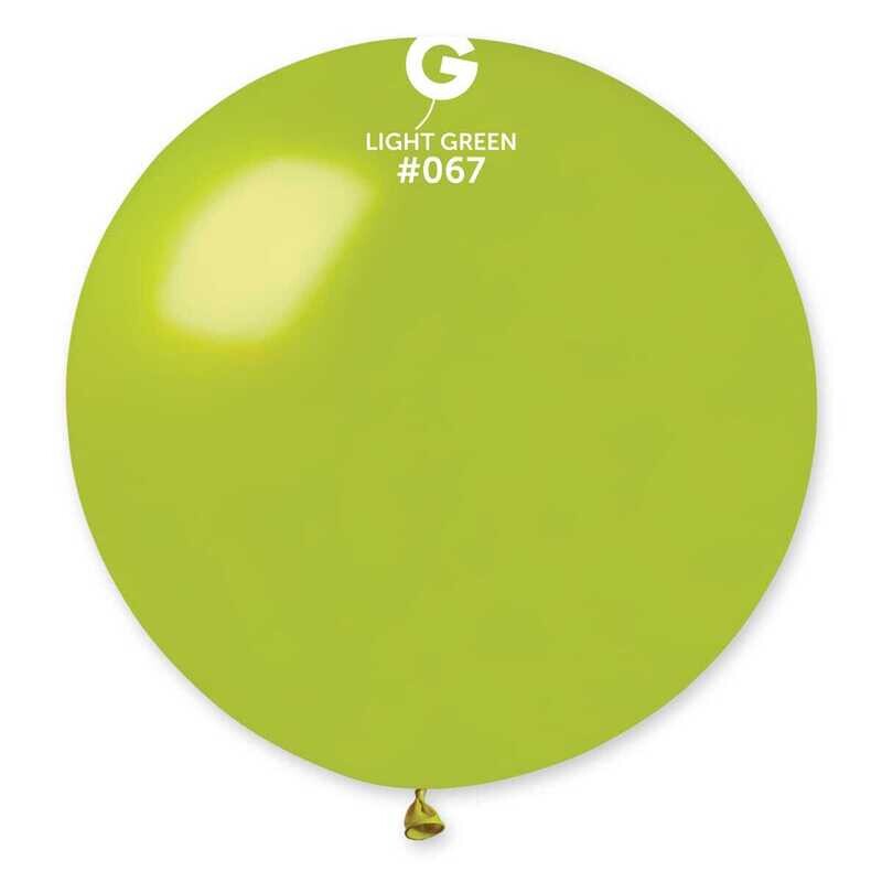 GM30: #067 31in Gemar Metal Light Green Latex Balloon - 1 Piece