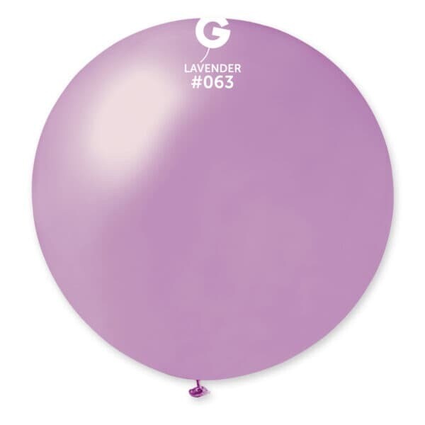 GM30: #063 31in Gemar Metal Lavender Latex Balloon - 1 Piece