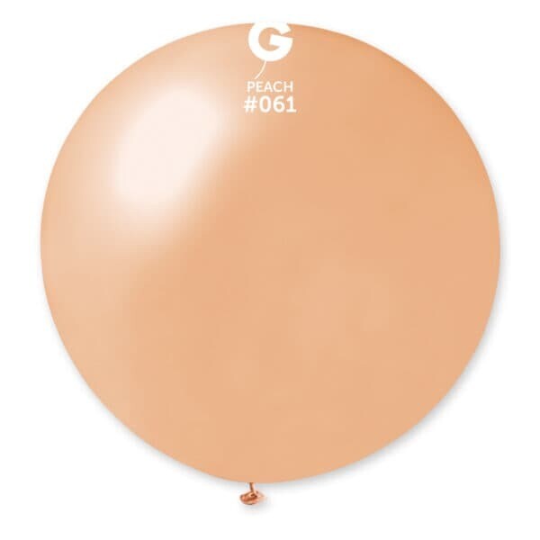 GM30: #061 31in Gemar Metal Peach Latex Balloon - 1 Piece