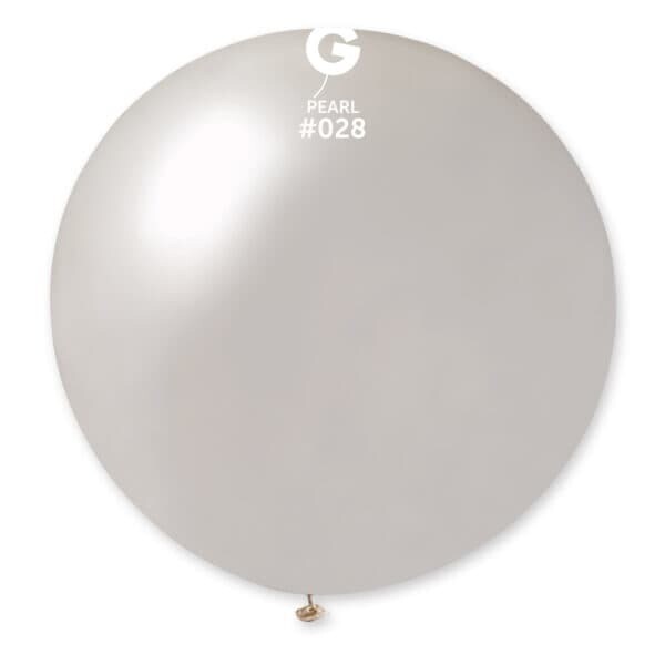GM30: #028 31in Gemar Metal Pearl Latex Balloon - 1 Piece
