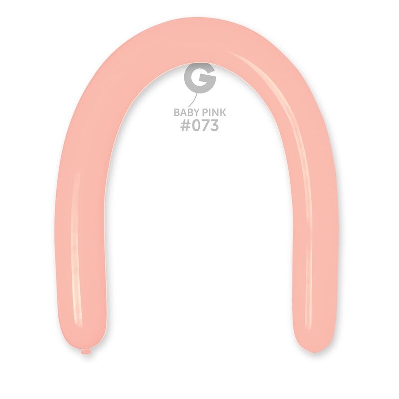 D6: #073 3in Gemar Standard Baby Pink Latex Balloons - 50 pieces