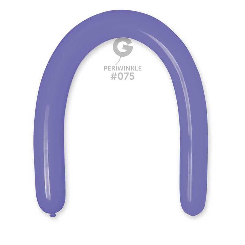 D6: #075 3in Gemar Standard Periwinkle Latex Balloons - 50 pieces