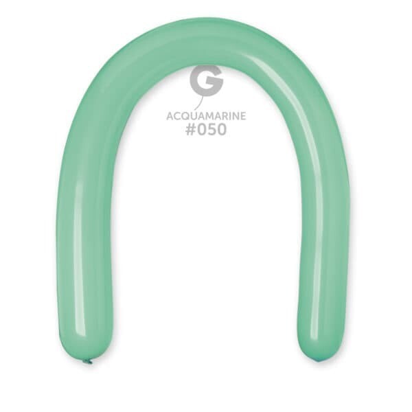 D6: #050 3in Gemar Standard Acquamarine Latex Balloons - 50 pieces