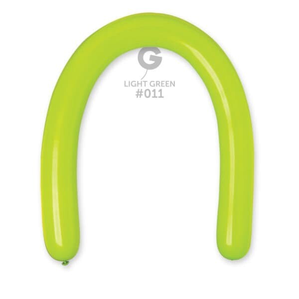 D6: #011 3in Gemar Standard Light Green Latex Balloons - 50 pieces