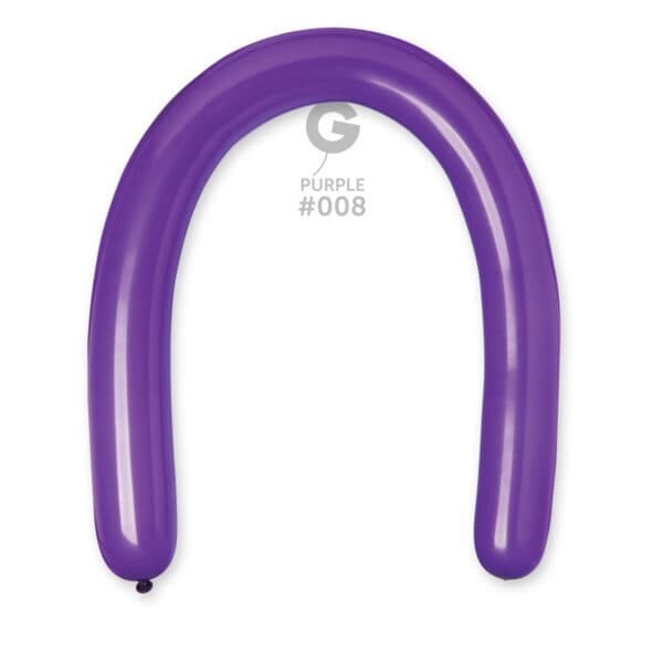 D6: #008 3in Gemar Standard Purple Latex Balloons - 50 pieces