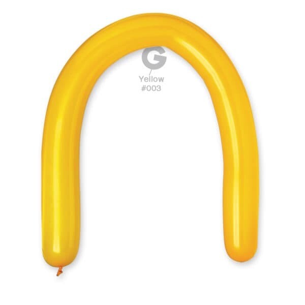D6: #003 3in Gemar Standard Yellow Latex Balloons - 50 pieces