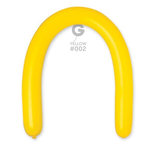 D6: #002 3in Gemar Standard Yellow Latex Balloons - 50 pieces