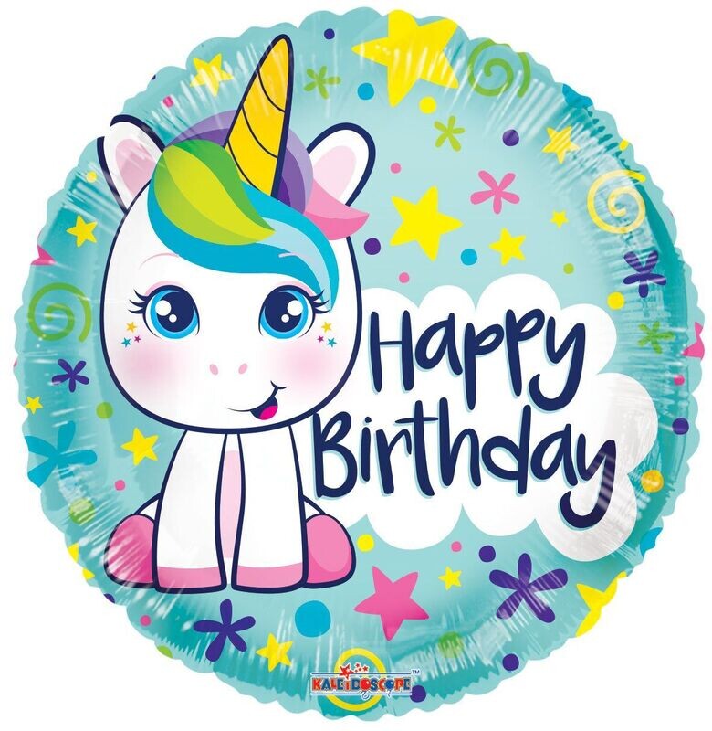 Happy Birthday Unicorn- Blue Or Pink