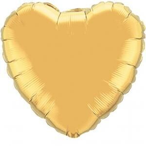 Mylar gold heart