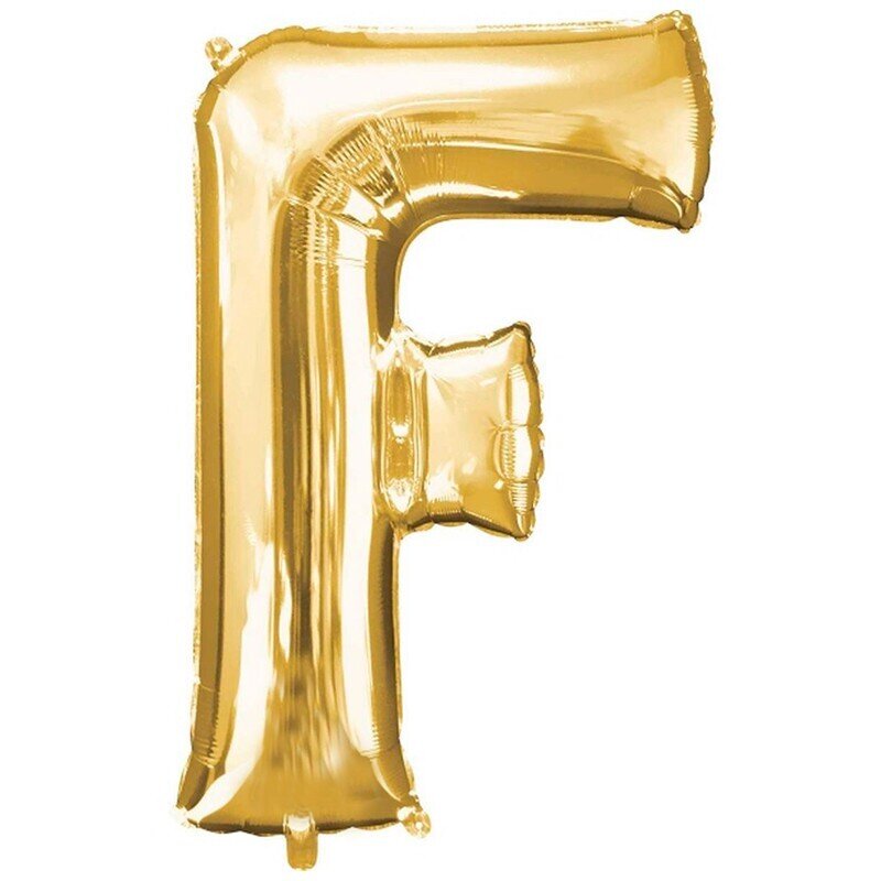 16" Silver Letter F