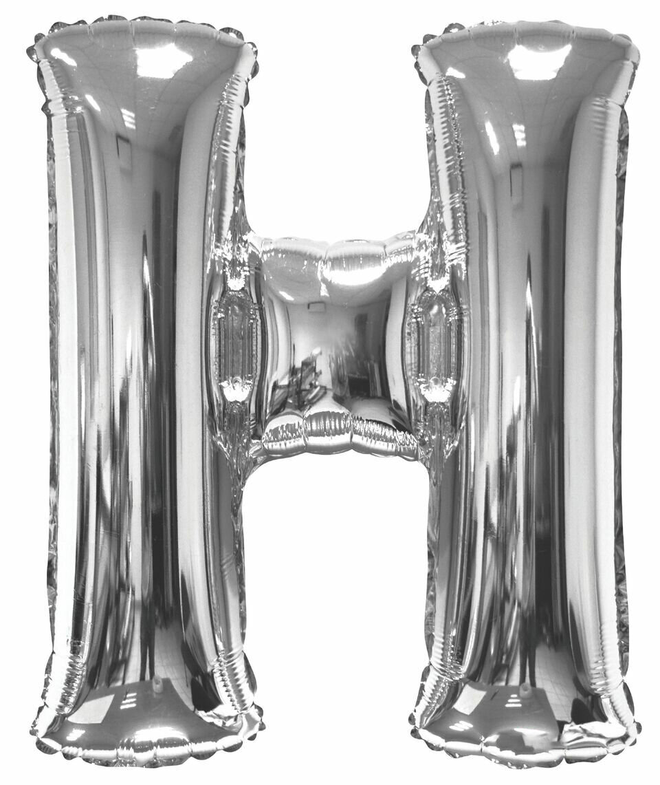 Letter H Silver - 34in