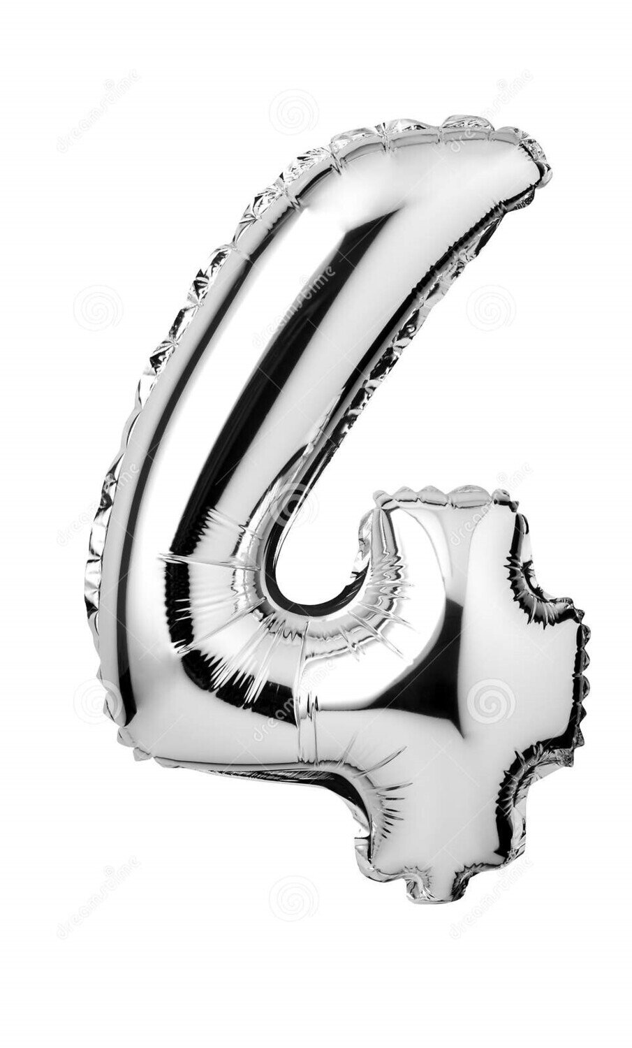 34" Jumbo Number 4 Silver