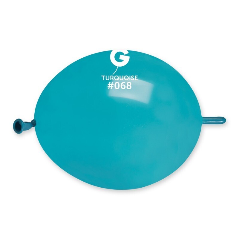 GL6: #068 6in Gemar Standard Turquoise Latex Balloons - 100 pieces