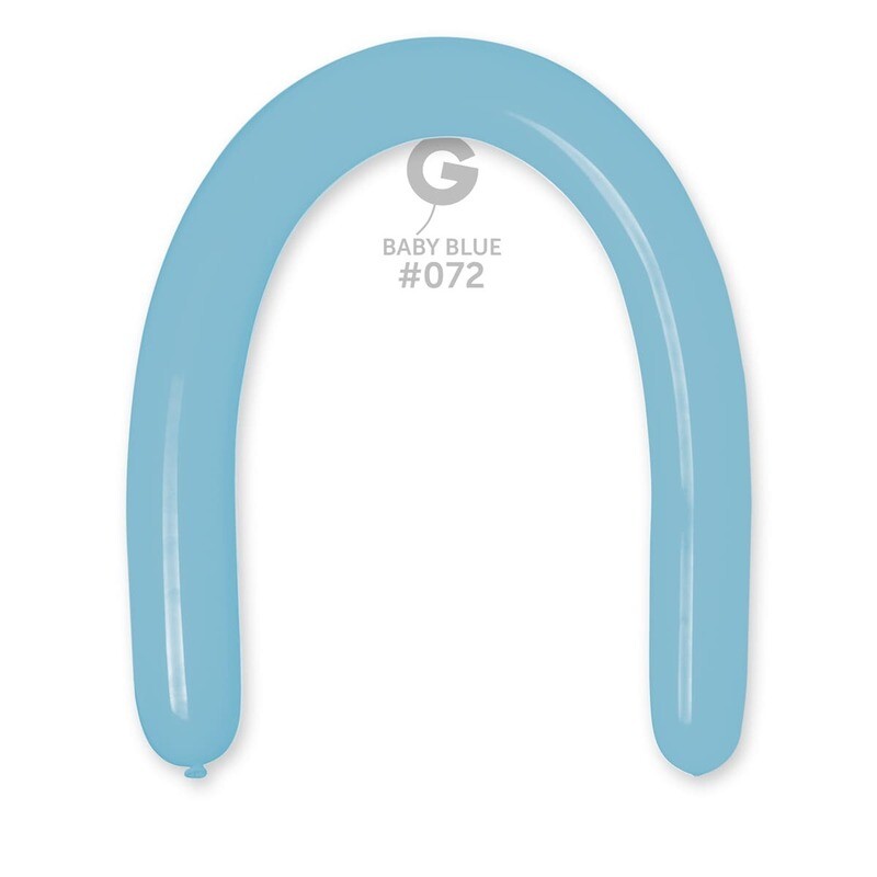 D6: #072 3in Gemar Standard Baby Blue Latex Balloons - 50 pieces