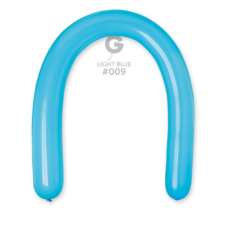 D6: #009 3in Gemar Standard Light Blue Latex Balloons - 50 pieces