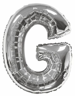 16" Silver Letter G