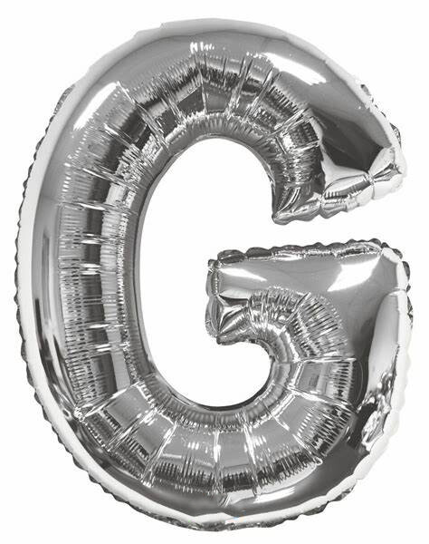 16" Silver Letter G