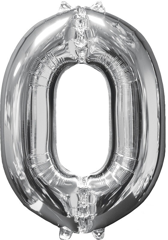 Number 0 Silver - 34in